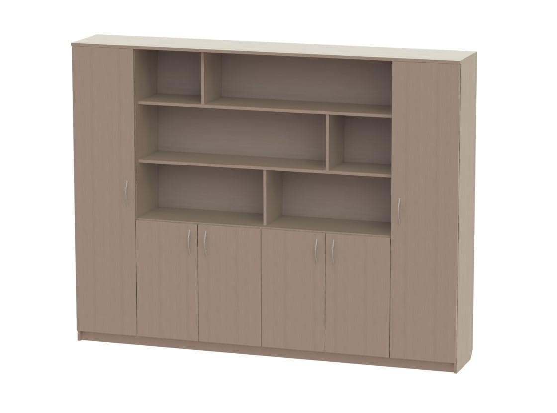 Стінка класна з пеналами однодверними РОЗКОМ, розмір 2390х380х1840 мм.